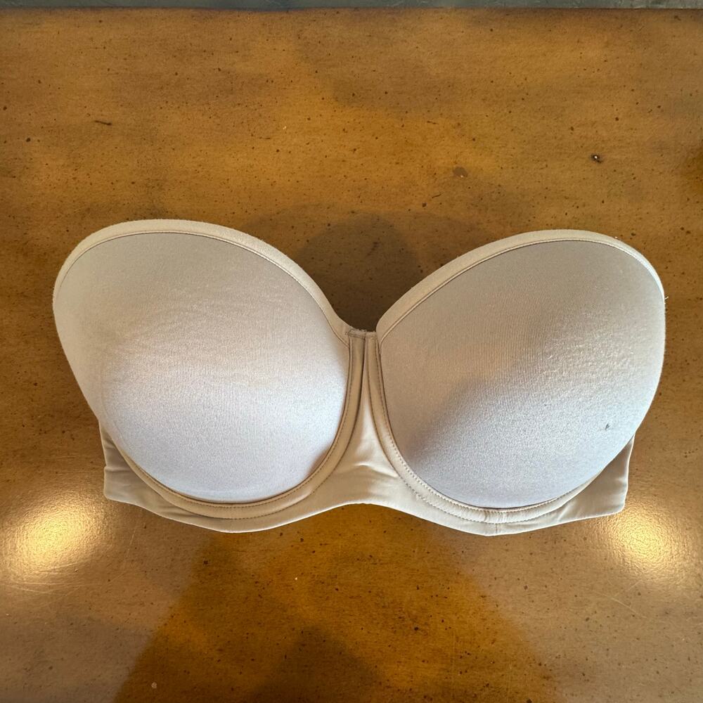 ThirdLove 24/7 Classic Strapless Bra Taupe Nude 34E Underwire Smooth Cups - Picture 2 of 8